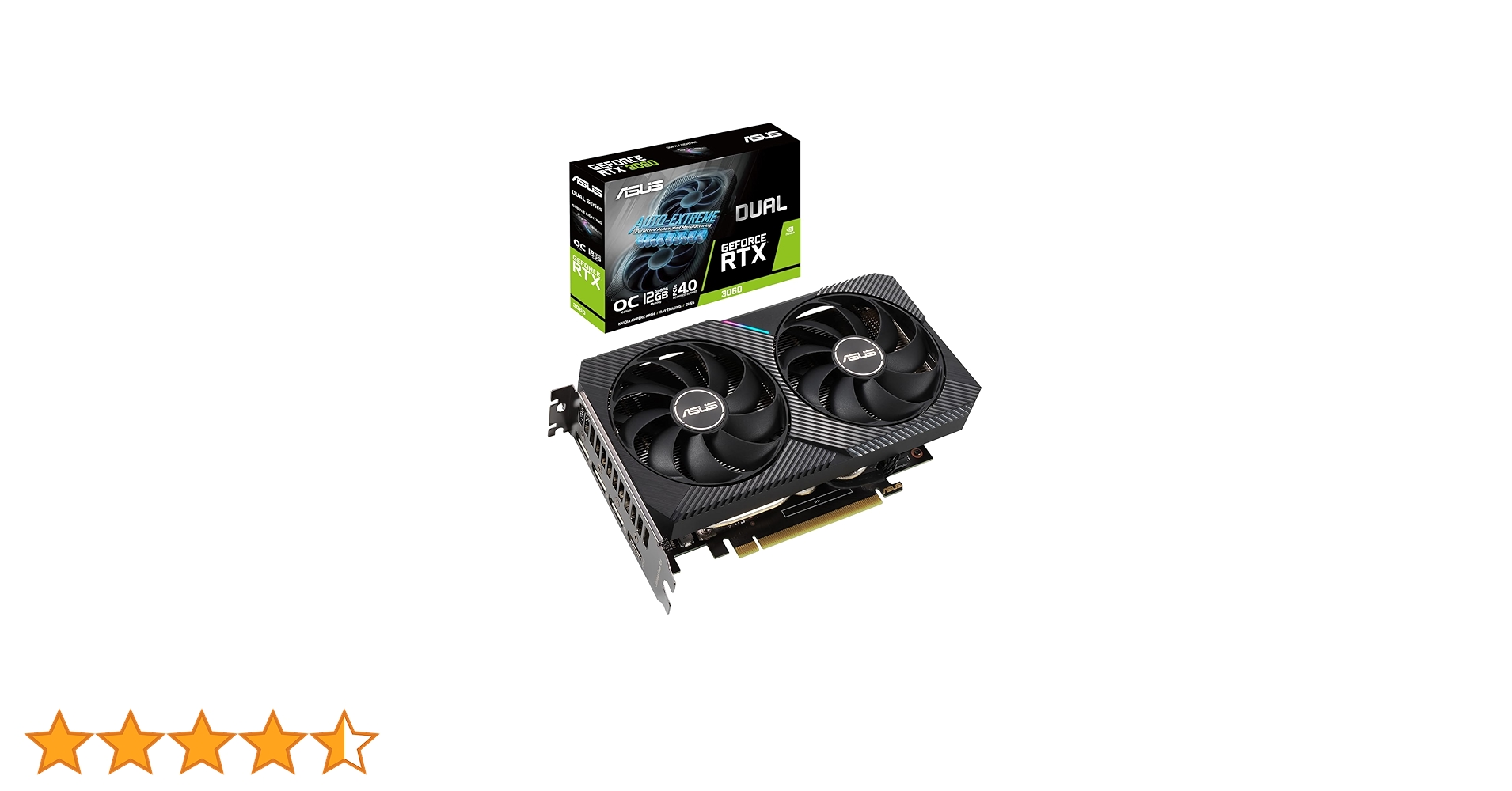 ASUS GeForce Dual RTX 3060 12GB V2 OC Edition Gaming